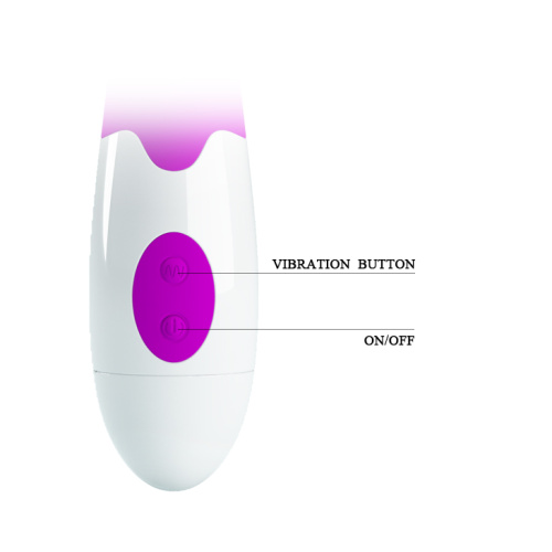 Pretty Love Newman Silicone Vibrator - Стильный силиконовый вибратор-кролик, 20х3.8 см (фиолетовый)