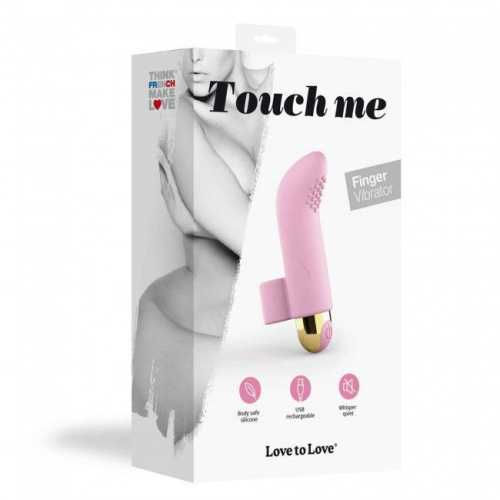 Love To Love Touch Me Rose - перезаряжаемый вибратор на палец, 8,6х5,3 см (розовый) - sex-shop.ua