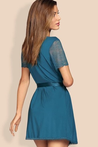 Obsessive Miamor robe - еротичний пеньюар, S/M (Бірюзовий) - купити в Україні | Секс шоп SEX-SHOP.ua