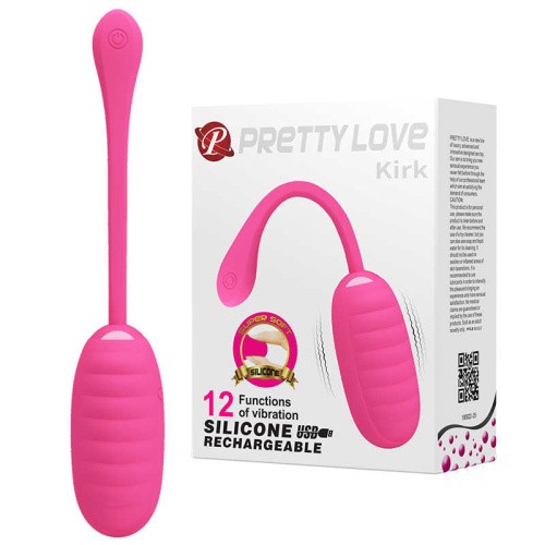 LyBaile Pretty Love Kirk Pink - Рельефное виброяйцо, 19.7х3.2 см (розовый)