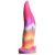 Creature Cocks Unicorn Kiss Glow-in-the-Dark Dildo - фантазийный светящийся в темноте фаллоимитатор язык Единорога,  21.3х5.8 см (радужный)