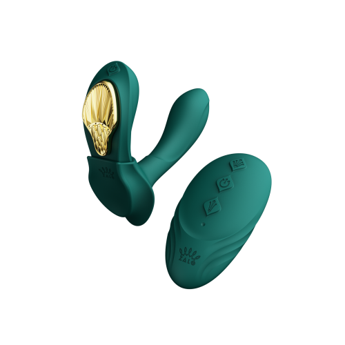 Zalo - Aya - Вібратор для носіння в трусиках на дистанційному пульті керування, 8.5х2.8 см (зелений)