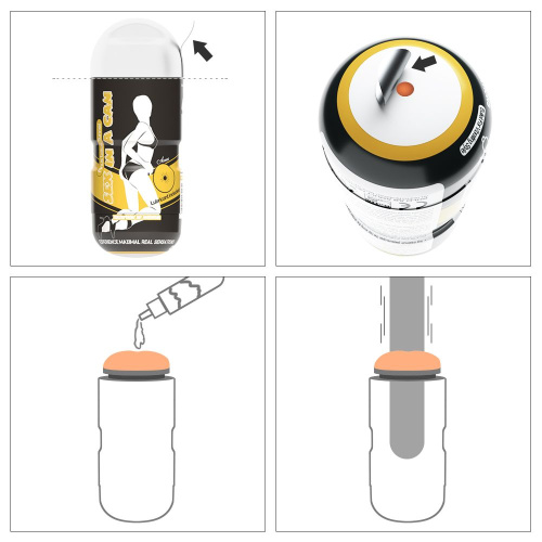 LoveToy Sex In A Can Anus Stamina Tunnel - мастурбатор анус для тренировки выносливости, 16х6.5 см (телесный)