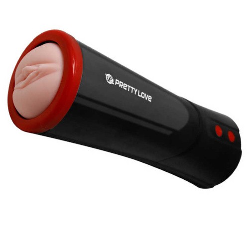 LyBaile Pretty Love Ozzy Vagina Masturbator Flesh Tube - Мастурбатор с имитацией фрикций и звуковым сопровождением, 24.6х9 см