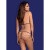 Obsessive Rebella micro set комплект сексуального белья с цепочками, S/M (чёрный)