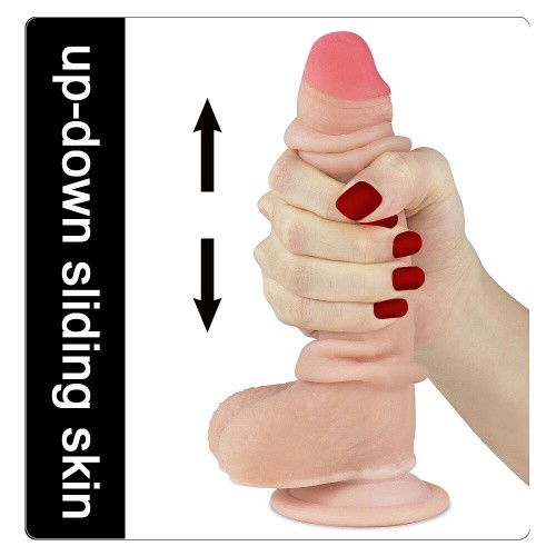 Sliding Skin Dong 7 '' - Фаллоимитатор, 15,5 см (телесный)