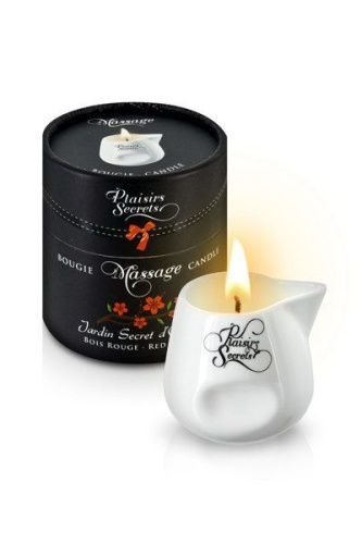 Plaisirs Secrets Red Wood - Массажная свеча с ароматом красного дерева, 80 мл