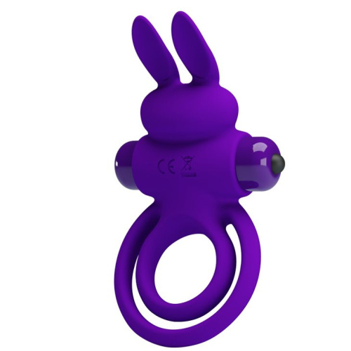 Pretty Love Vibro Penis Ring Bunny III Blue – Эрекционное кольцо, 9,7х4,0 см (фиолетовый)