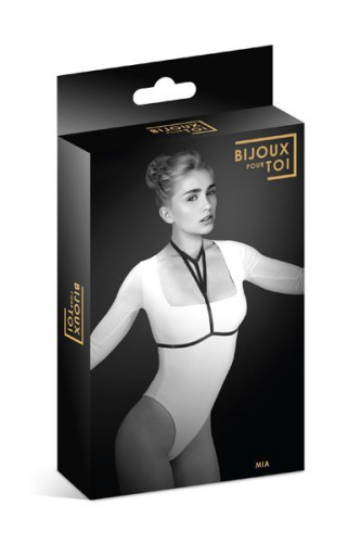Bijoux Pour Toi Mia - Портупея на грудь из эластичного полиэстера - sex-shop.ua