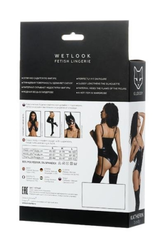 Toyfa - Glossy Katherin - Боді на шнурівці (чорне) L - купити в Україні | Секс шоп SEX-SHOP.ua