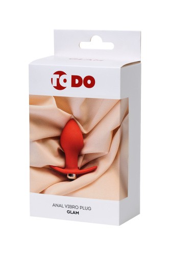 ToDo By Toyfa Glam - Анальная вибропробка, 9.7х4 см (красная)