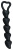 Black Velvet Hearts - анальний ланцюжок, 15х2.6 см (чорний)