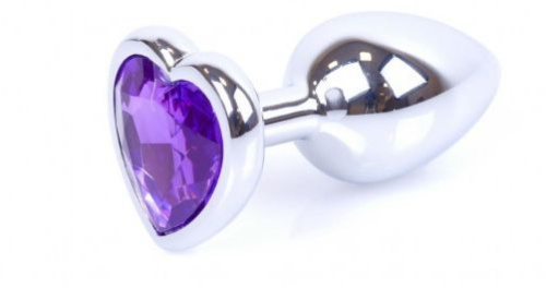 Анальная пробка Jewellery Silver Heart Plug - размер S