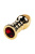 TOYFA Metal Gold anal plug  - Золотистая анальная пробка с кристаллом, 8.5х3.8 см (красный)