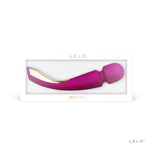 Lelo Smart Wand 2 Large - смарт масажер для всього тіла, 30.4х6 см (малиновий)
