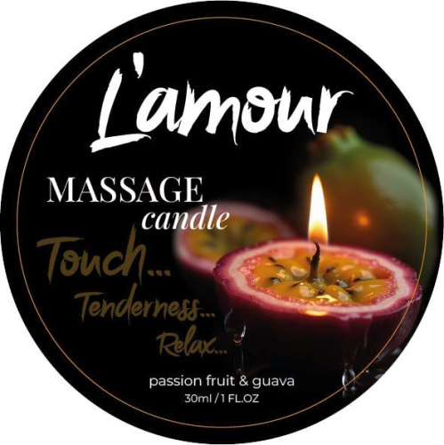 Массажная свеча L'amour Massage Candle Passion Fruit & Guava, 30 мл (маракуйя)