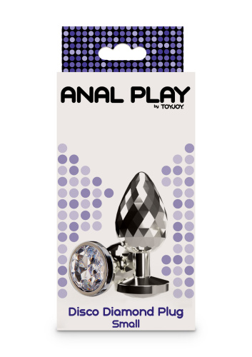 Металлическая анальная пробка Toy Joy Disco Diamond Plug - размер S