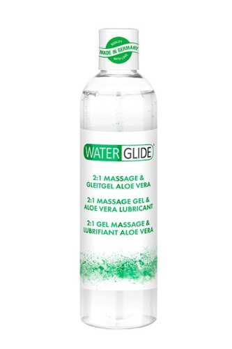 Waterglide Massage & Lubricant Aloe Vera - массажный гель и смазка на водной основе с алоэ вера, 300 мл - sex-shop.ua