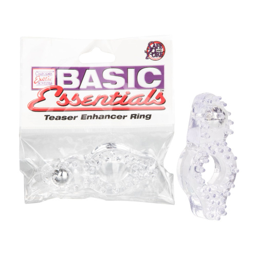 Basic Essentials Teaser Enhancer Ring - Насадка на член із кліторальним стимулятором, 8х3 см