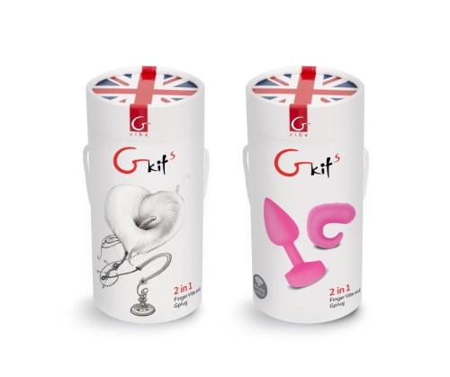 Gvibe Gkit - великолепный набор анальная пробка + вибратор на палец (розовый) - sex-shop.ua