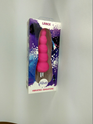 Alive Lance - анальный вибратор, 14х2.9 см (розовый) - sex-shop.ua