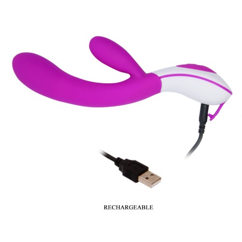 LyBaile - Pretty Love Colby Vibrator - Силиконовый вибратор-кролик, 21.5х3.5 см