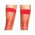 Leg Avenue Fishnet Thigh Highs - Панчохи в сіточку, OS (червоні)