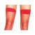 Leg Avenue Fishnet Thigh Highs - Панчохи в сіточку, OS (червоні) - купити в Україні | Секс шоп SEX-SHOP.ua