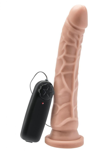 Get Real Cock 8 Inch Flesh Vibrating - Реалистичный вибратор, 20.5х4 см (телесный) - sex-shop.ua