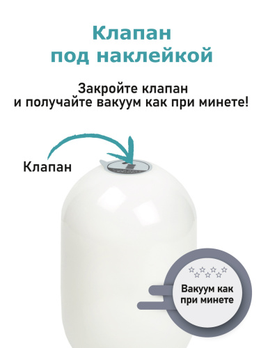 Genmu Cozy Touch - потрясающий мастурбатор с эффектом отсоса (белый), 15х6.7см