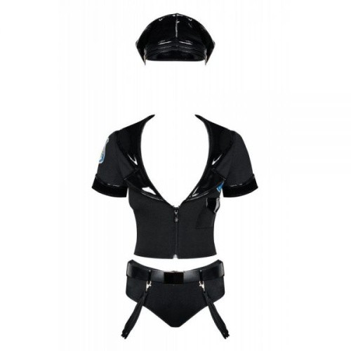 Еротичний костюм Obsessive Police set, OS (чорний)