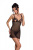 Passion - Lovelia Chemise - Сорочка с вырезами, S/M (чёрная)