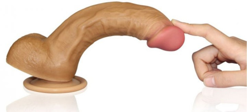 LoveToy - Nature Cock 8 - Фалоімітатор на присосці, 20.5х3.5 см (коричневий) - купити в Україні | Секс шоп SEX-SHOP.ua