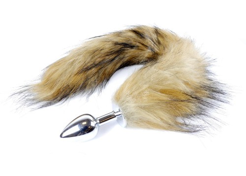 Boss Fox TAIL Brown XL - Анальная пробка с хвостом, 6,5х2,7 см (коричневый)