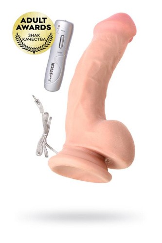 Toyfa - RealStick Elite Suction - Вибратор с пультом управления, 17х3.8 см