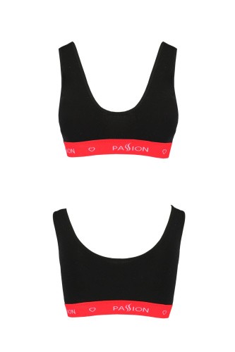 Passion PS003 Top cпортивный топ на широких бретелях, S (чёрный)