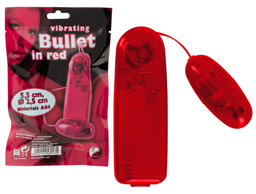 Vibrating Bullet In Red - Виброяйцо, 5,5 см (красный) - sex-shop.ua