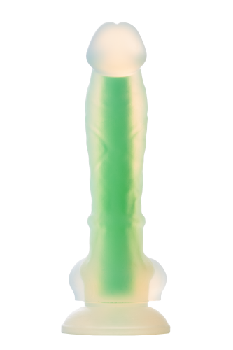 Dream Toys Radiant Glow In The Dark Soft Dildo - Фаллоимитатор, 17,5 см (зеленый) - sex-shop.ua