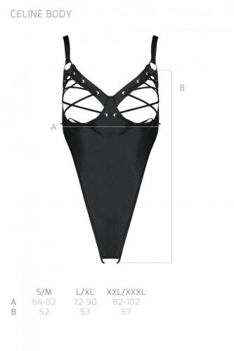 Passion Celine Body - Боди, L/XL (чёрное)