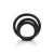 CalExotics Rubber Ring - 3 Piece Set - набор эрекционных колец (черный) - sex-shop.ua