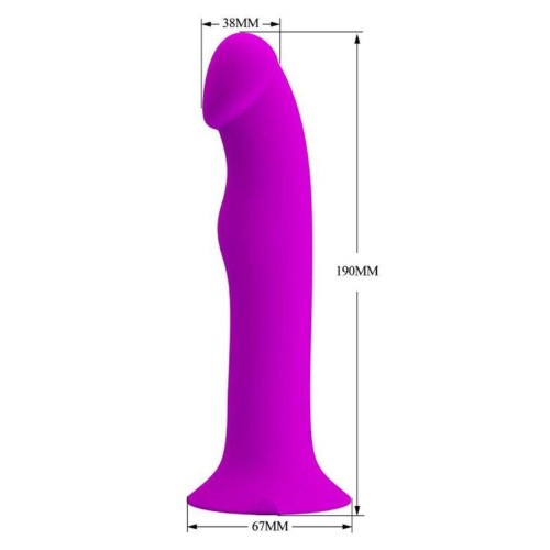 Pretty Love - Murray Dildo with Vibration - Фаллоимитатор с вибрацией, 19х3.8 см (фиолетовый) - sex-shop.ua