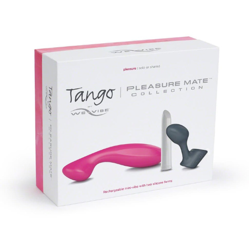 We-Vibe Tango Pleasure Mate Collection - Вибратор с двумя разными насадками, 9х2 см (белый)