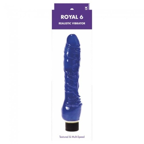 Kinx Royal 6 Realistic Vibrator - Вибратор, 15 см (синий) - sex-shop.ua