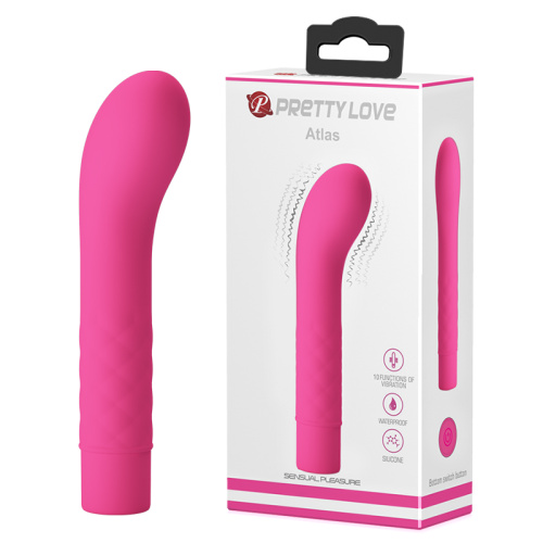 Pretty Love Atlas Vibrator силиконовый вибратор для точки G, 14х3 см