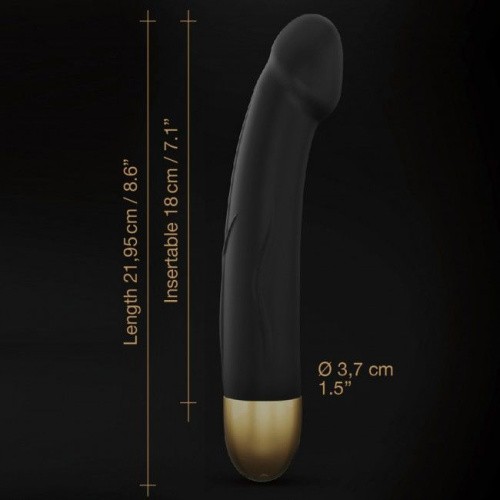 Dorcel Real Vibration M Gold 2.0 перезаряжаемый вибратор для точки G, 22х3.7 см (чёрный) - sex-shop.ua