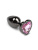Пикантные Штучки - Маленькая графитовая анальная пробка с кристаллом в виде сердечка, 6Х2,5 см (розовый) - sex-shop.ua