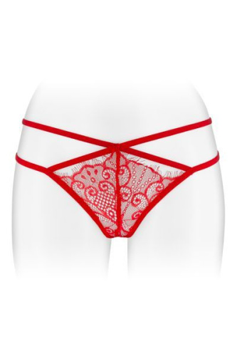 Fashion Secret Mylene Red - трусики-стринги с двойной линией бедра, S-L (красные) - sex-shop.ua
