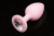 Пикантные Штучки - маленькая силиконовая анальная пробка с кристаллом, 7.5х3 см (розовый) - sex-shop.ua