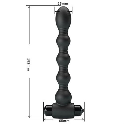 LyBaile Pretty Love Lynn Anal Stimulator - Анальная пробка с вибрацией, 8.2х2.6 см (чёрная)