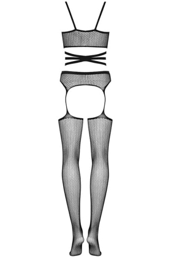 Obsessive N114 - Ажурный бодистокинг, S-L (чёрный)
